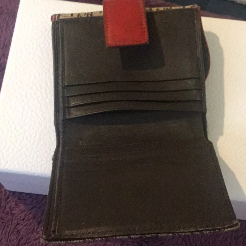 Vintage Authentic Dior Traitor Roster Saddle Flap Jacquard Bifold Wallet